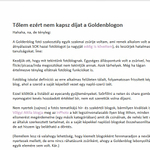 Goldenblog: "Tőlem ezért nem kap díjat a fotóblogod"