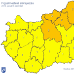 Térkép: Az egész országra figyelmeztetést adtak ki