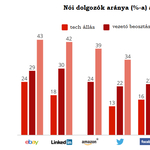 Diagram nőnapra: ilyen a hölgyek aránya a legnagyobb tech cégeknél