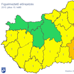 Jégeső, égszakadás, heves szél: másodfokú riasztást adtak ki (térképpel)