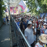 Ekkora a tömeg a Sziget első napján a K-hídon