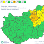 Másodfokú riasztást adtak ki felhőszakadás miatt több járásra