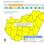 Besárgult az egész ország: elsőfokú figyelmeztetés van érvényben