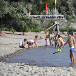 Kész a verőcei strand, Rétvári rögtön ki is próbálta az okospadot