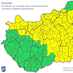 Térkép: riasztást adtak ki az ország tekintélyes részére