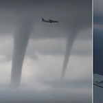 Hajmeresztő videó: tornádókat kerülgetve szállt le egy repülő Oroszországban