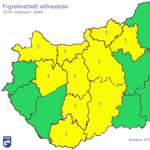 Térkép: Alig elviselhető idővel köszönt be a tavasz, figyelmeztetést adtak ki