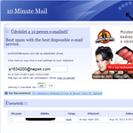 Spamek ellen: e-mail cím, csak 10 percre!