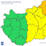 Besárgult az ország nagyobbik fele, 50 milliméter eső is zúdulhat egy megyére – térkép