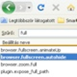 A teljes képernyős böngészés testreszabása Firefox 3-ban