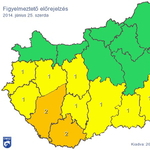 Térkép: az ország kétharmadára adtak ki riasztást jégeső, viharok miatt