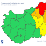 Vörös figyelmeztetés: nagyon-nagyon sok eső fog esni