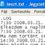 Rejtett naplóírási lehetőség az XP Notepadjében