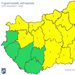 Térkép: figyelmeztetést adtak ki az ország nagy részére