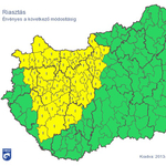 Riasztást adtak ki sok régióra – térkép