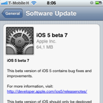 Megérkezett az IOS 5 béta 7 a tesztelőkhöz