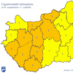 Térkép: Az egész ország területére figyelmeztetéseket adtak ki