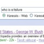 A Google szerint Bush maga a csőd