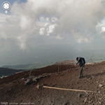 Street View a 3776 méter magas Fudzsi csúcsáról