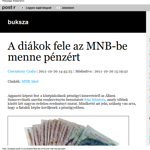 A diákok fele az MNB-be menne lakáshitelért