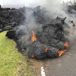 Drónvideón a hawaii vulkán megkövült lávája