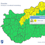 Riasztást adtak ki Budapestre és sok régióra is - térkép