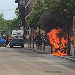 Videó: autó lángolt Szeged belvárosában