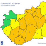 Itt a narancs figyelmeztetés, jégeső, szélvihar jöhet ma – térkép