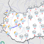 Borult és esős lesz a kedd, északkeleten még havazhat