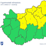 Figyelmeztetést adtak ki Budapestre és több megyére