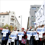 Kormányzati karrierexpón demonstráltak a szakszervezetek