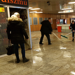 Barna trutymó öntötte el a Lehel téri metrómegállót – videó