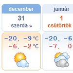 Ónos eső is jöhet újévkor a -20 fokos éjszaka után