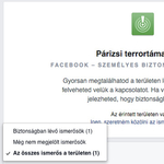 A párizsi terrortámadások miatt bekapcsolta a Facebook a biztonságot ellenőrző funkciót