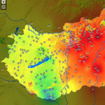 Térkép: 10 fokot esett a hőmérséklet a felhőszakadás után