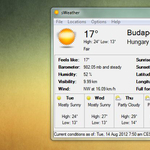 Egyszerű, de informatív időjárás-előrejelző program Windowsra