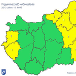 Zivatar, vihar: 9 megyében van citromsárga figyelmeztetés – térkép