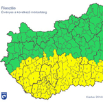 Riasztást adtak ki még több járásra – térkép