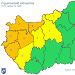 Megint jön az eső, itt a figyelmeztetés – térkép