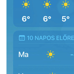 De mi az a kis fehér pötty az iPhone időjárás alkalmazásában?