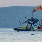 Rendőrség: a Balatonba zuhant helikopter műszakilag megfelelő állapotban volt