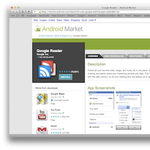 Google Reader alkalmazás az Androidos táblákra is