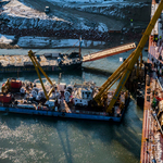 Összeért a 7200 tonnás acélszerkezetű új komáromi Duna-híd – fotók