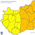 Zivatarok, felhőszakadás: az ország keleti fele narancssárga lett - térkép