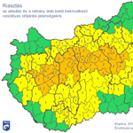 Itt a narancs riasztás, eleredt az eső Budapesten – térkép