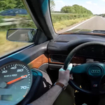 Nagyon retro Audi 200-as, de 250-nel is hasít az Autobahnon - videó