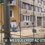 Megsüllyedt egy I. kerületi utca egy építkezés miatt