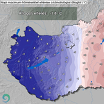 Teljesen kettészakadt pénteken az ország: 17 Celsius-fokos eltérés volt az ország keleti és nyugati része között