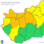 Térkép: 90-100 km/h-s szél miatt adtak ki figyelmeztetést Budapestre is