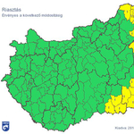 Riasztást adtak ki a felhőszakadások miatt - térkép